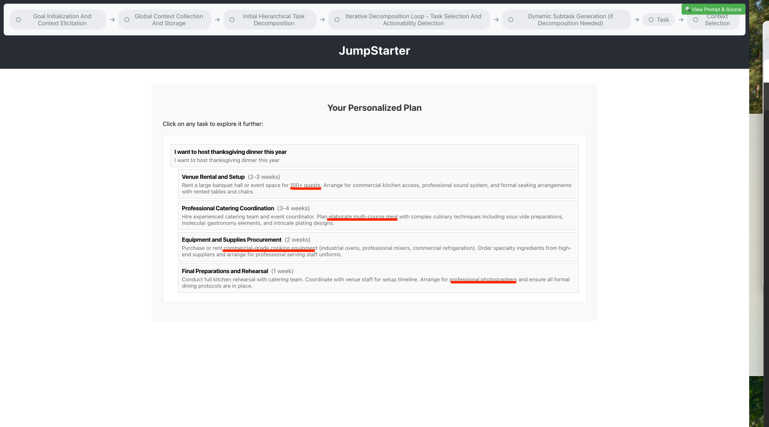 Wrong task breakdown